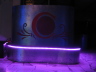 Postazione DJ della Capannina illuminata con le strisce a led RGB cambiacolore IP67