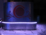 Postazione DJ della Capannina illuminata con le strisce a led RGB cambiacolore IP67