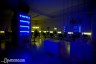Interno del salone Hair Studio Montagnani di Lugano illuminato con strisce di led RGB